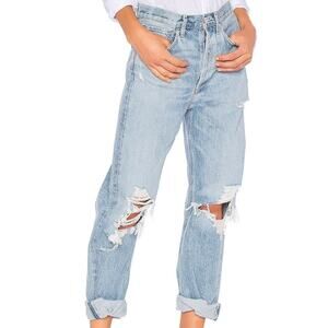 AGOLDE 90's Mid Rise Loose Fit Jeans Distressed USA Made 26